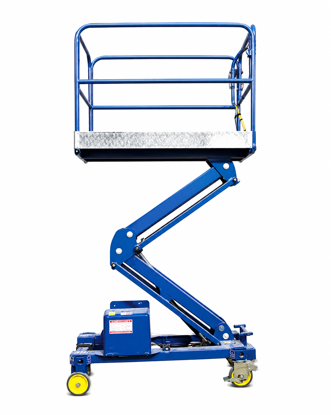 Low level vertical scissor lift access platform